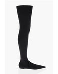 Dolce & Gabbana Pointed Toe Stretch Fabric Over-The-Knee Boots