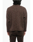 Dolce & Gabbana Crew Neck Wool Blend Pullover with Jacquard Logo