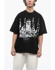1989 Studio Cotton NOTRE DAM Crew-Neck T-shirt with Contrast Print