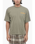 A Paper Kid Solid Color Crew-neck T-Shirt with Printed Logo