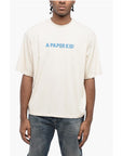A Paper Kid Cotton Crew-neck T-shirt witth Logo-print
