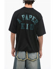 A Paper Kid Cotton Crew-neck T-shirt witth Logo-print