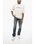 A Paper Kid Cotton Crew-neck T-shirt witth Logo-print