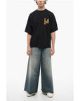 A Paper Kid Cotton Crew-neck T-shirt witth Logo-print