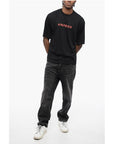 A Paper Kid Cotton Crew-neck T-shirt witth Logo-print