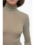 Ami Alexandre Mattiussi Ribbed Sheer Effect Top with Turtleneck