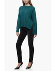 Parosh Cashmere WAM Sweater with Asymmetric Hem