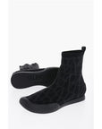 Valentino High-Top Sneakers With Monogram Jacquard Logo