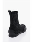 Valentino High-Top Sneakers With Monogram Jacquard Logo
