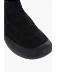 Valentino High-Top Sneakers With Monogram Jacquard Logo