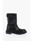 Dolce & Gabbana Zipped Closure Leather Boots With Buckles