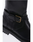 Dolce & Gabbana Zipped Closure Leather Boots With Buckles