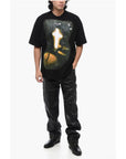 1989 Studio Cotton Crew-neck T-shirt with Maxi Print on the Front