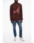 Awake New York Bouclè Crew-neck Sweater with Contrasting Detail