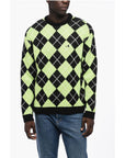 Awake New York Argyl Motif Two-Tone Crew-neck Sweater