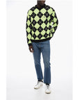 Awake New York Argyl Motif Two-Tone Crew-neck Sweater
