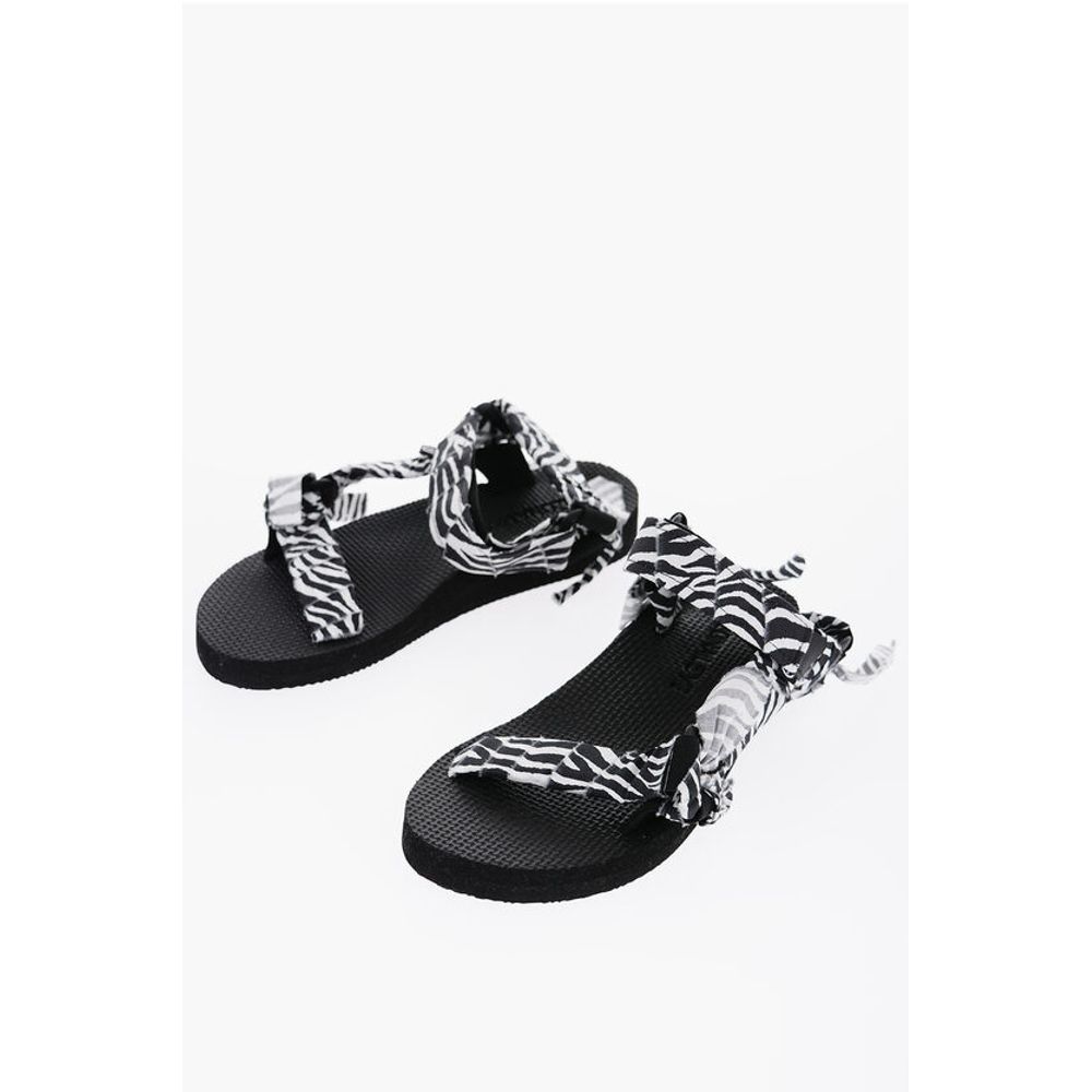 Arizona Love Zebra Patterned TREKKY Sandals with Velcro Closure