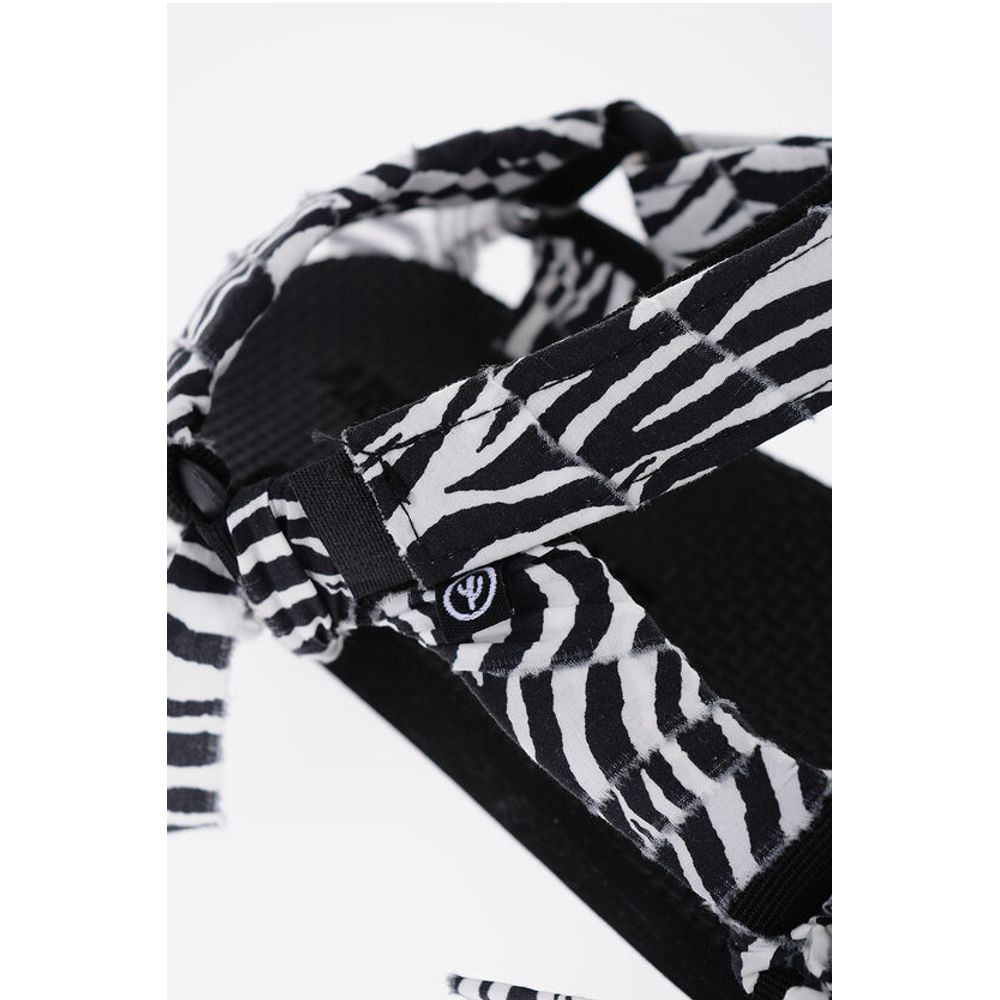 Arizona Love Zebra Patterned TREKKY Sandals with Velcro Closure