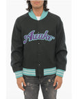 Awake New York Wool Varsity Bomber Jacket with Ribbed Edges