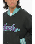 Awake New York Wool Varsity Bomber Jacket with Ribbed Edges