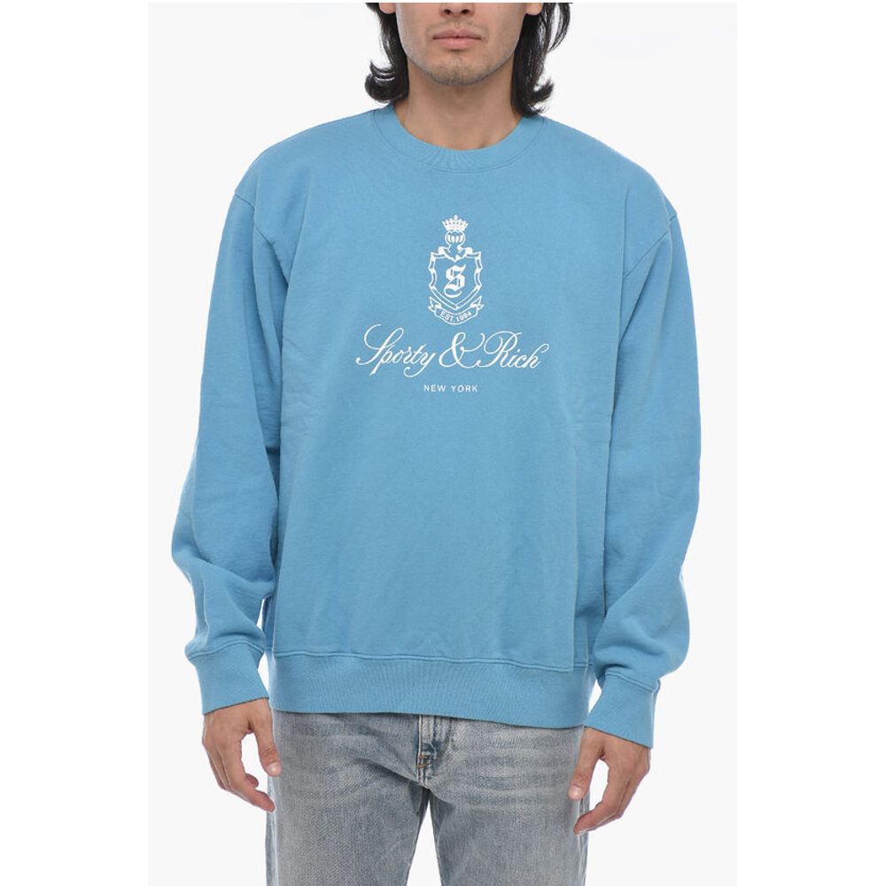 Sporty & Rich Logo Print Crewneck Sweatshirt