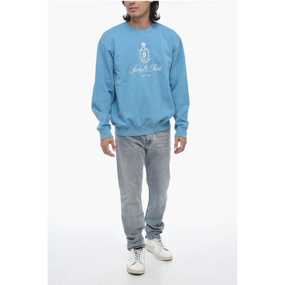 Sporty & Rich Logo Print Crewneck Sweatshirt