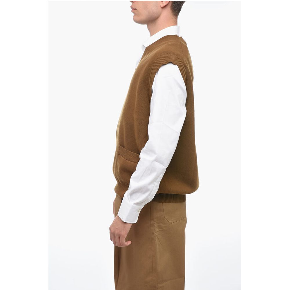 Studio Nicholson Wool-blended Oversized Vest with Pocket