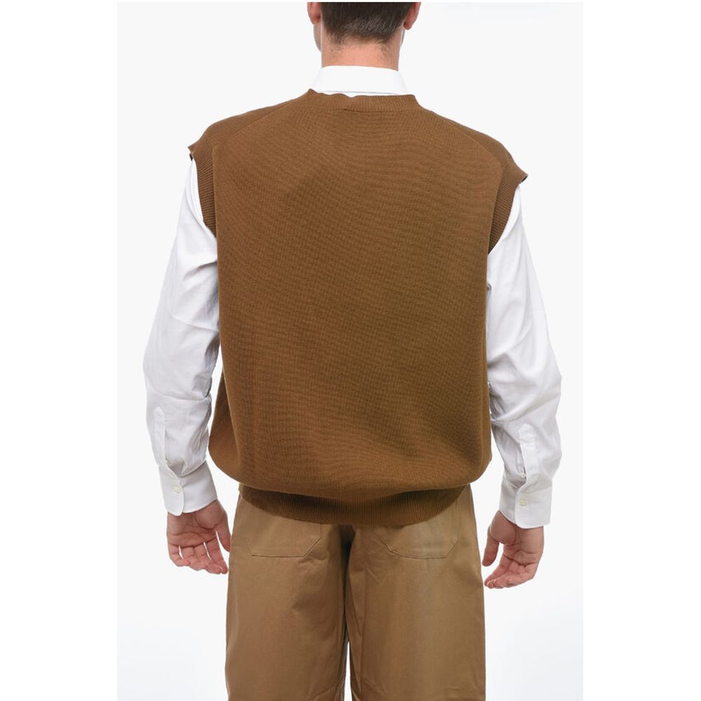 Studio Nicholson Wool-blended Oversized Vest with Pocket