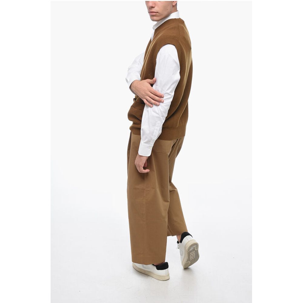 Studio Nicholson Wool-blended Oversized Vest with Pocket