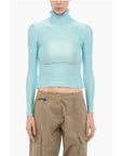 Adriana Hot Couture Turtleneck Top with Rhinestone Logo