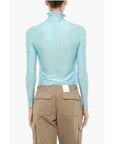 Adriana Hot Couture Turtleneck Top with Rhinestone Logo