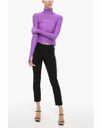 Adriana Hot Couture Turtleneck Top with Rhinestone Logo