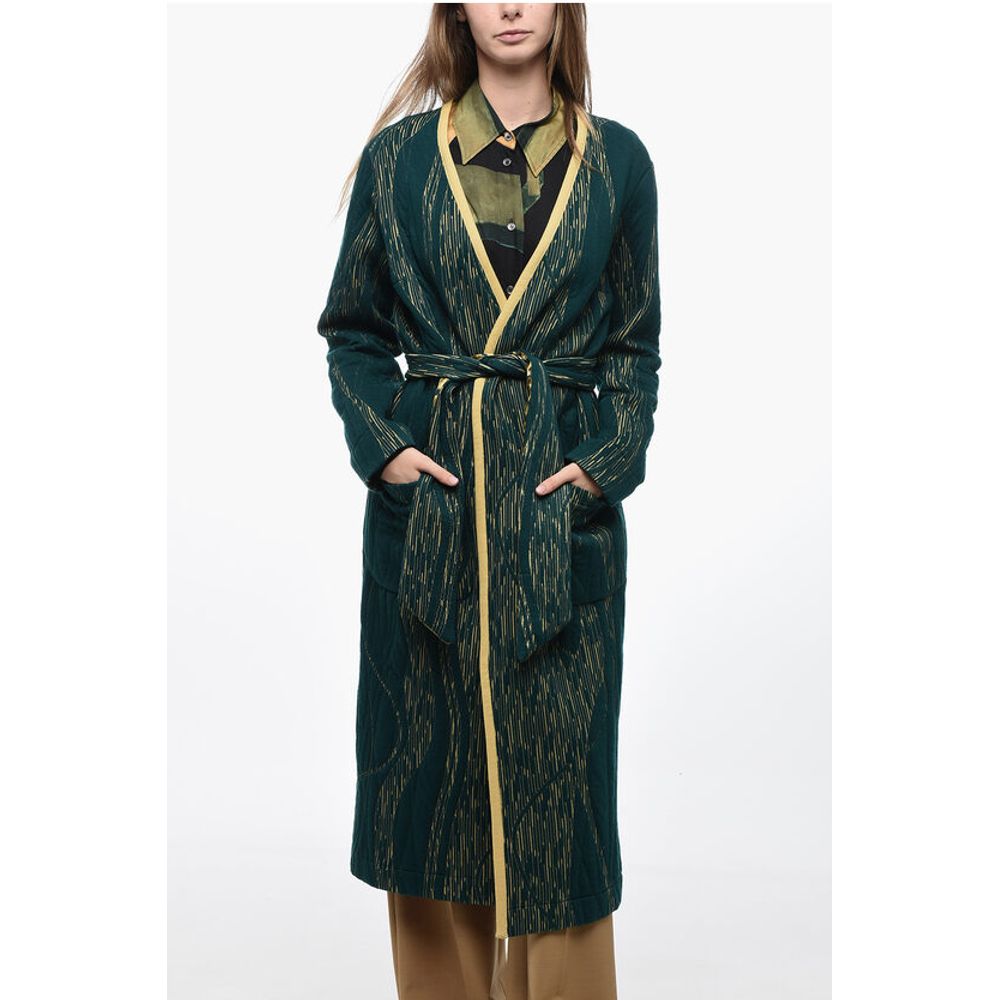 Two-Tone Coat With Belt