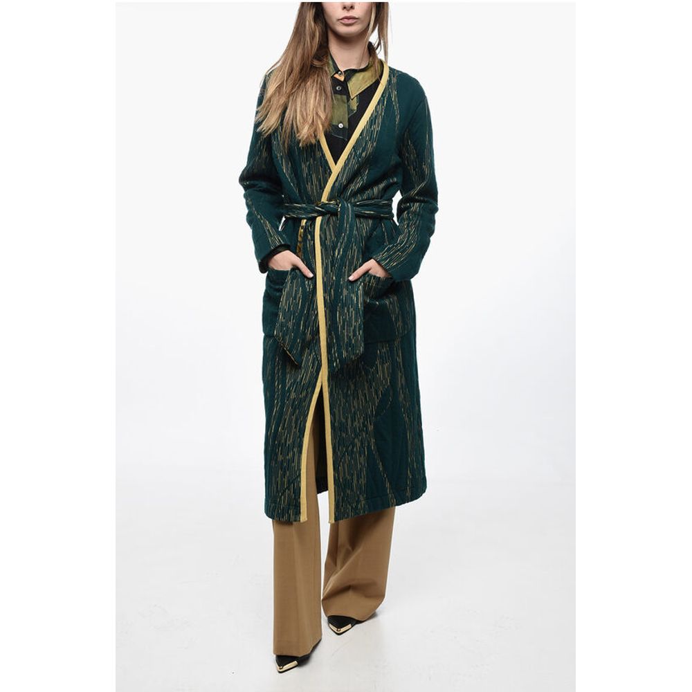 Two-Tone Coat With Belt
