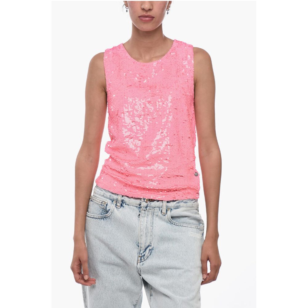 Parosh Sequined Tank Top