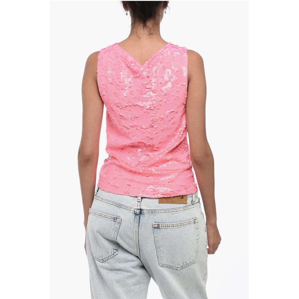 Parosh Sequined Tank Top