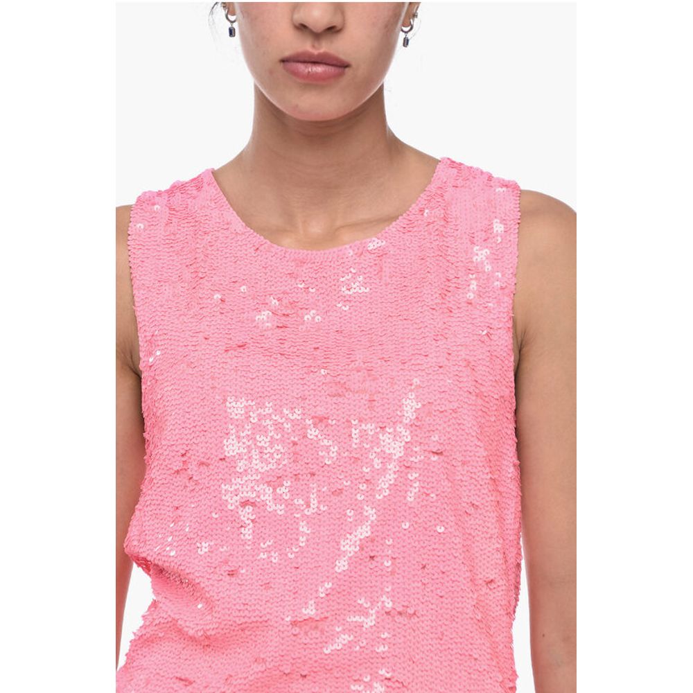 Parosh Sequined Tank Top