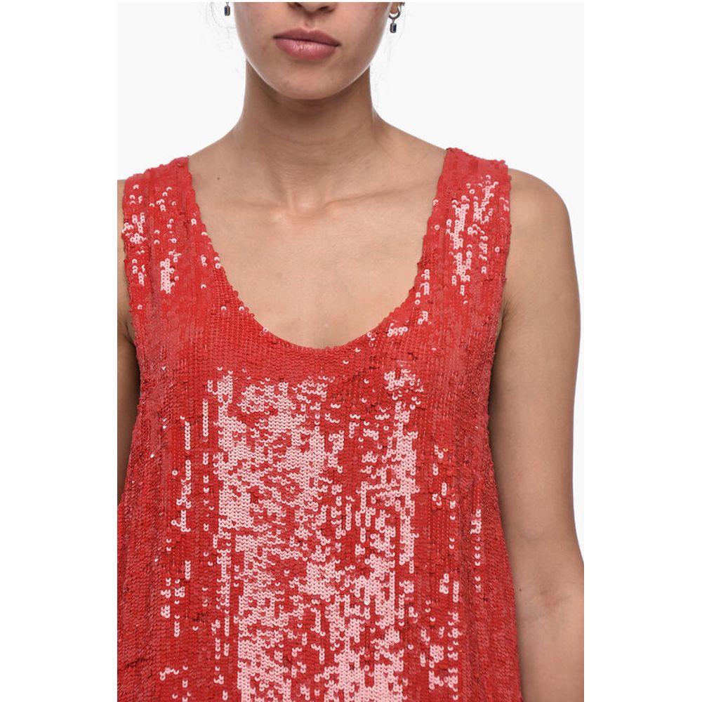 Parosh Sequined Tank Top