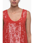 Parosh Sequined Tank Top