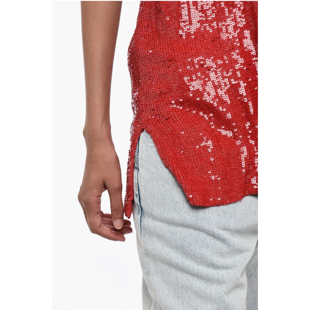 Parosh Sequined Tank Top