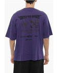 Off-White Cotton Crew-neck t-shirt With Embroidery Logo