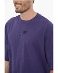 Off-White Cotton Crew-neck t-shirt With Embroidery Logo