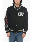 Off-White MOON Varsity Bomber with Patchwork