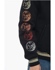 Off-White MOON Varsity Bomber with Patchwork