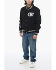 Off-White MOON Varsity Bomber with Patchwork