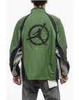 Off-White OW X JORDAN Nylon Track Windbreaker with Front Zip
