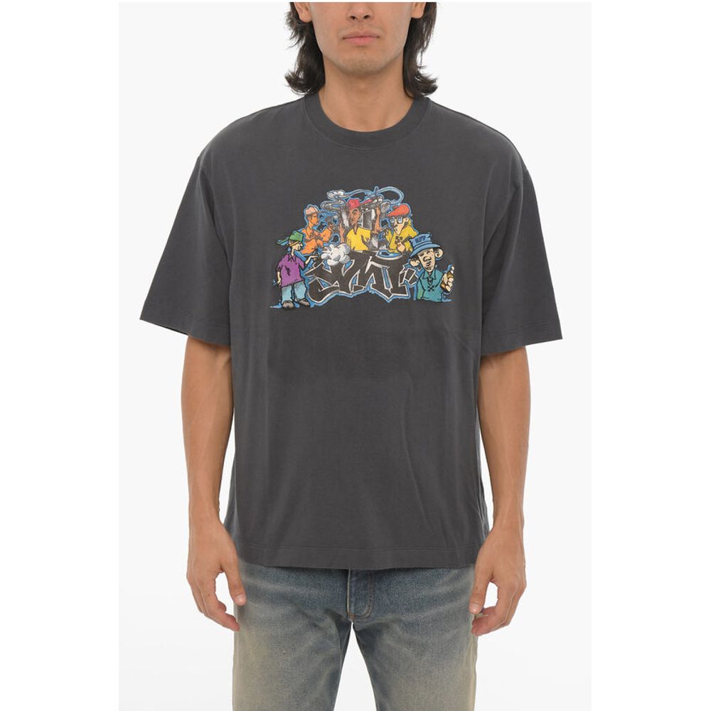 Off-White SEASONAL Crew-neck T-Shirt with Graffiti Print