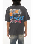 Off-White SEASONAL Crew-neck T-Shirt with Graffiti Print