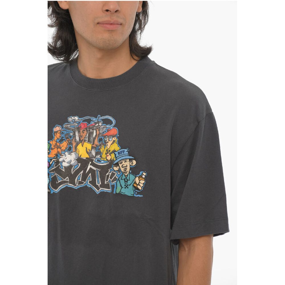 Off-White SEASONAL Crew-neck T-Shirt with Graffiti Print