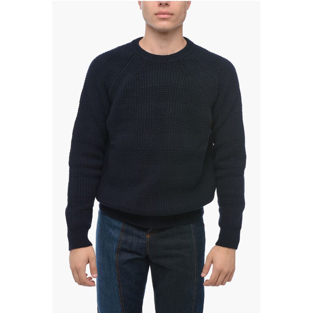 Altea Crew Neck Jacquard Virgin Wool Sweater
